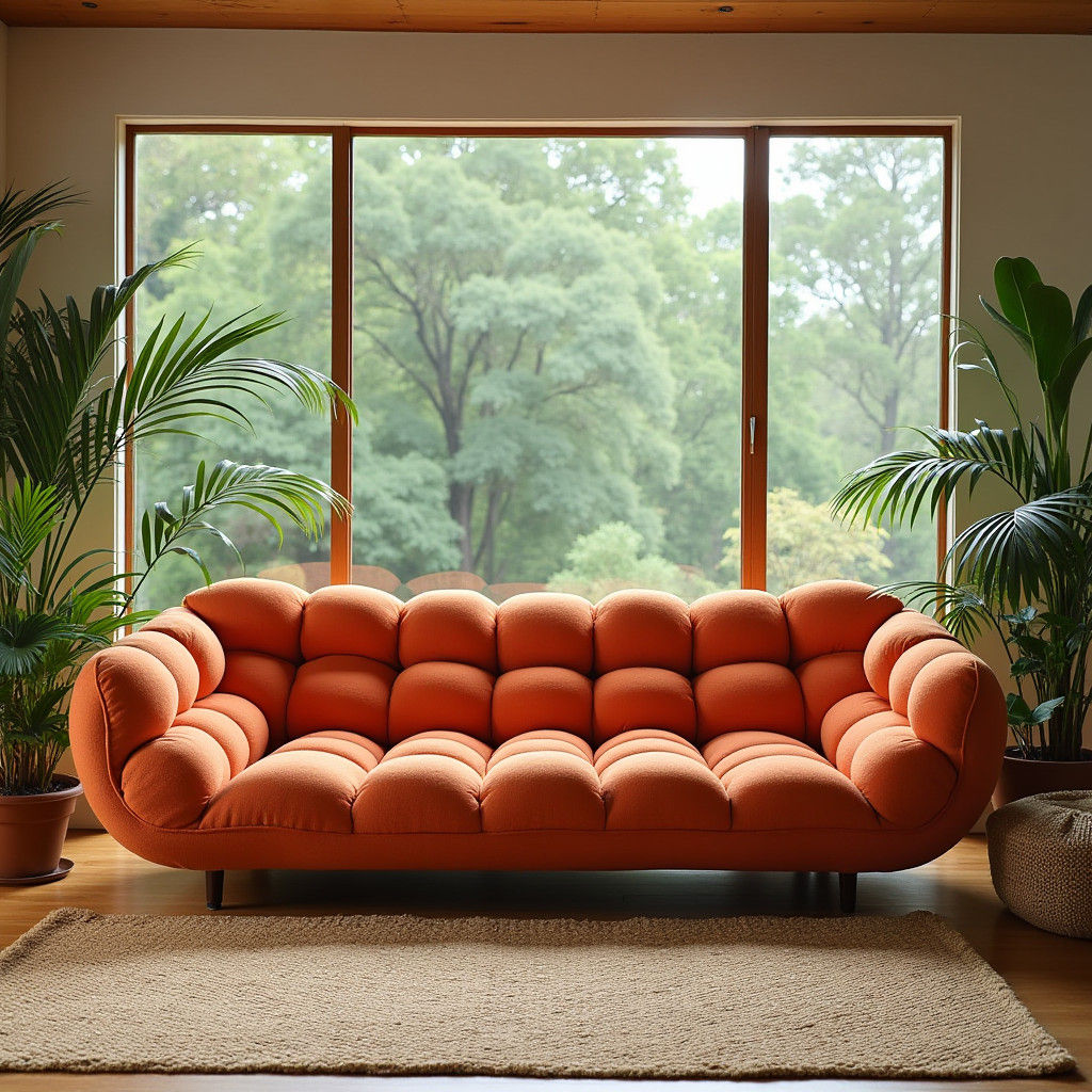 Vintage Herman Miller Marshmallow Sofa in Living Room