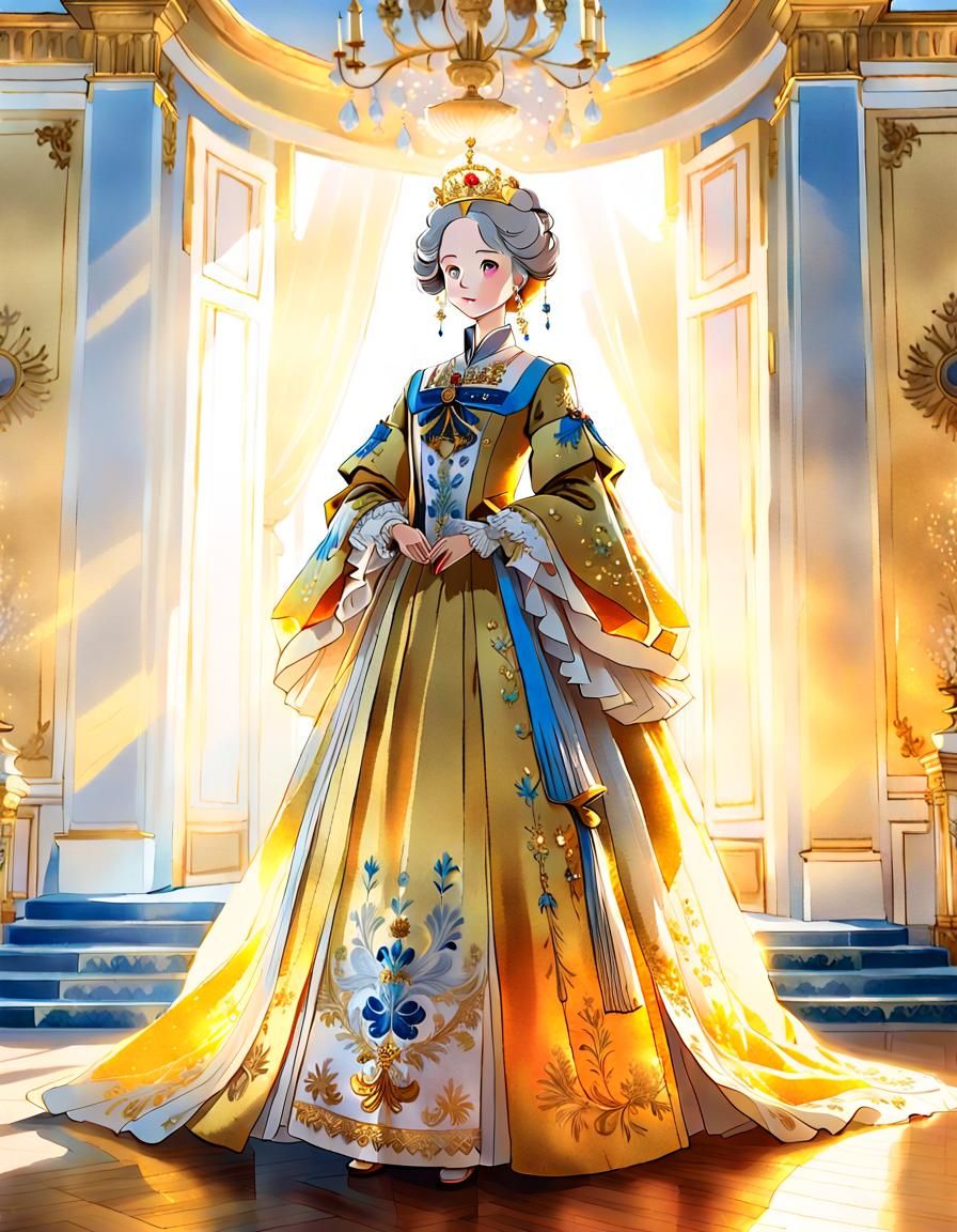 Queen Catherine the Great in Anime Style