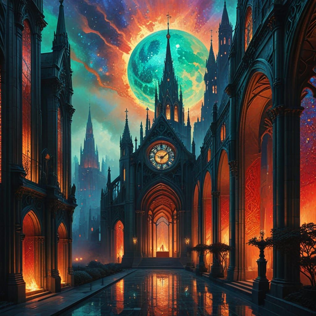 Surrealist Cathedral of Tomorrow at Dawn