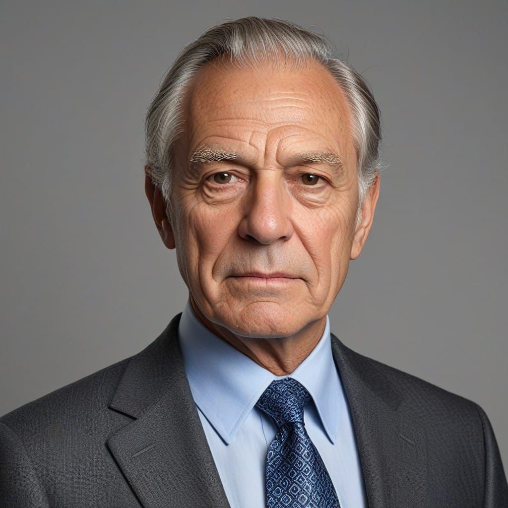 Serious Businessman in Light Suit