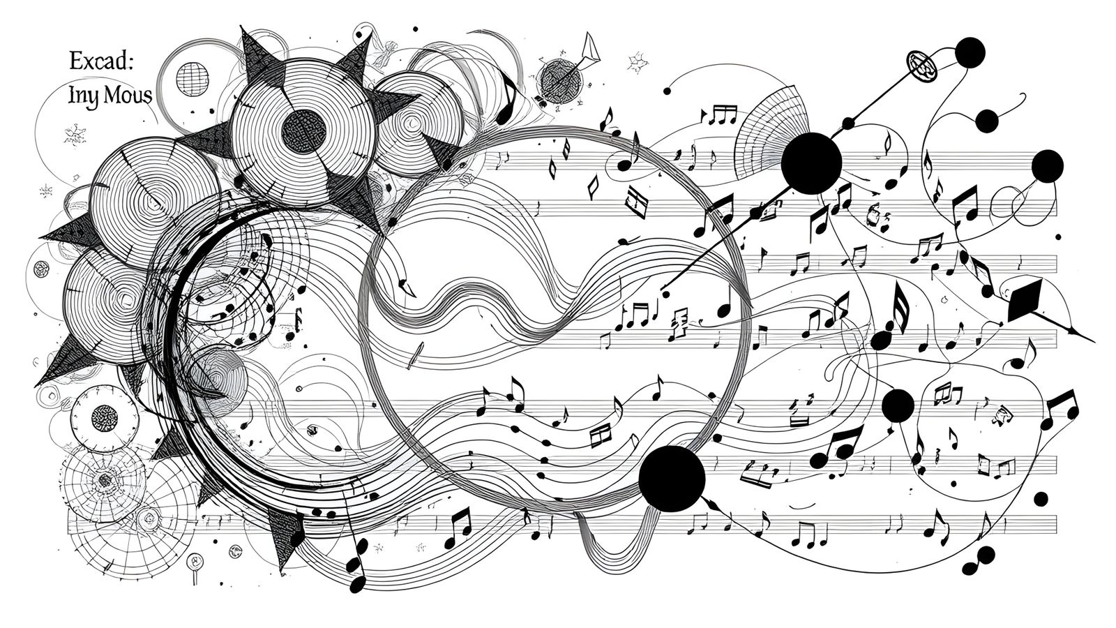 Experimental Graphic Score with Geometric Shapes