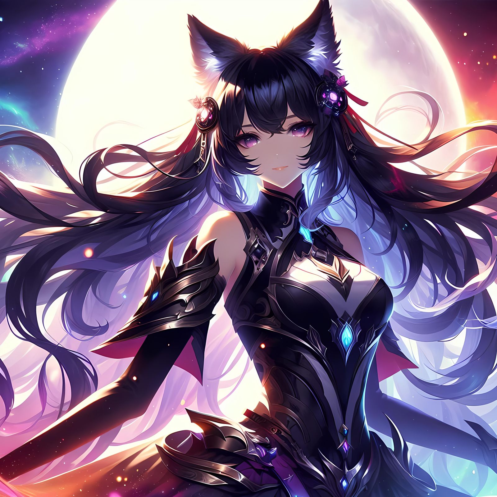 Anime Wolf Woman in a Fantastical World