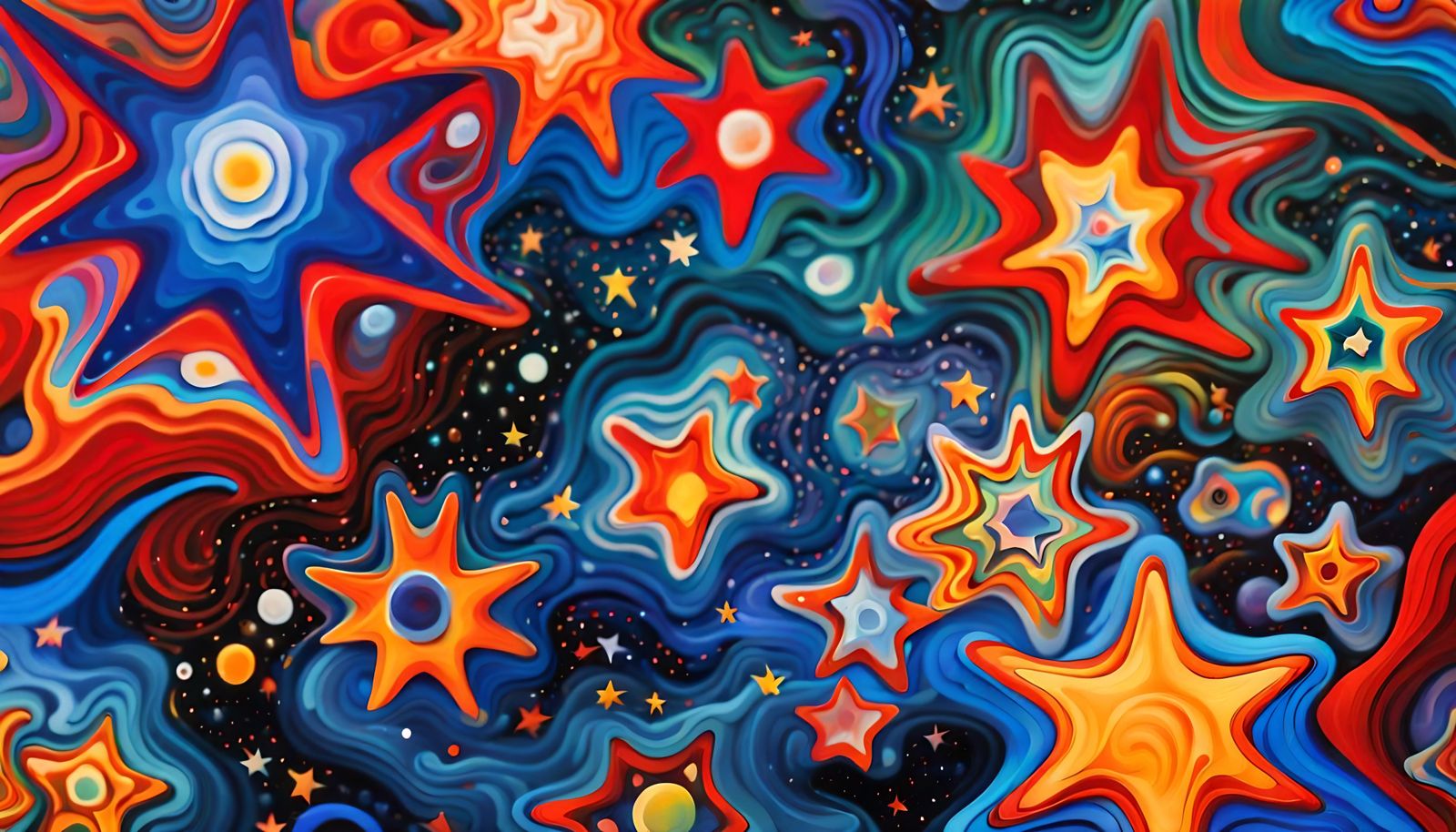 Iridescent Stars in Cosmic Energy Whirlpools