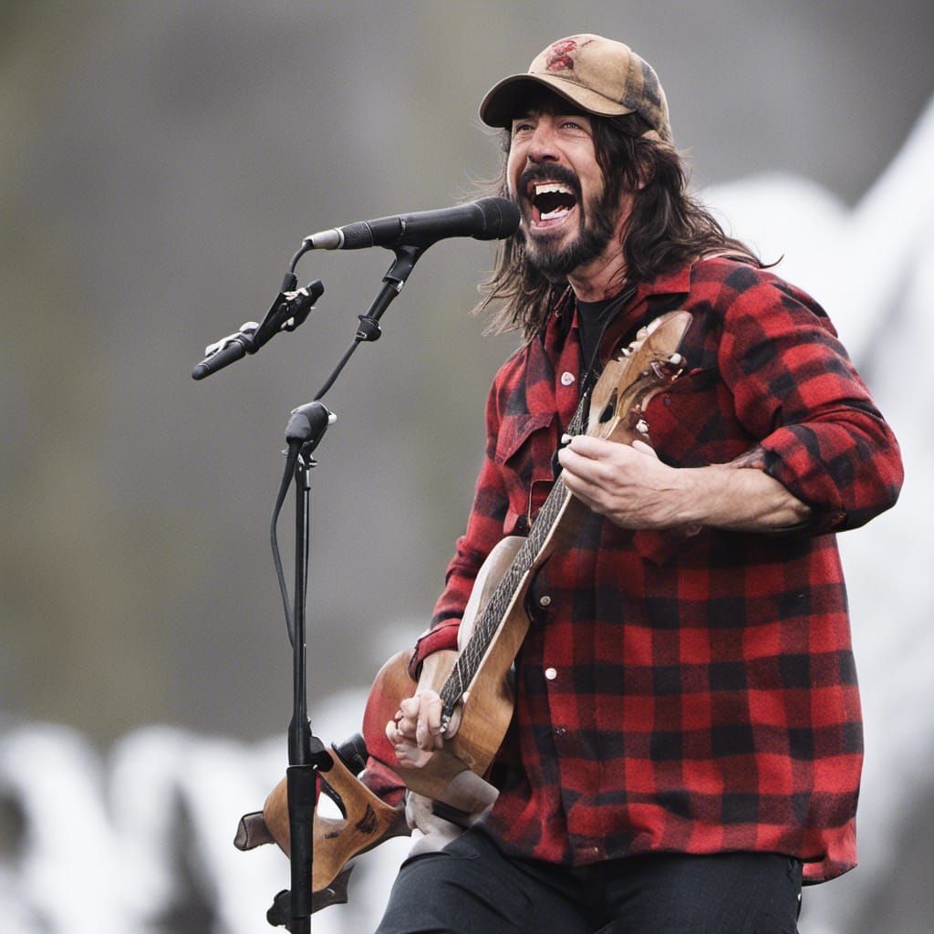 Dave Grohl as a Lumberjack Portrait
