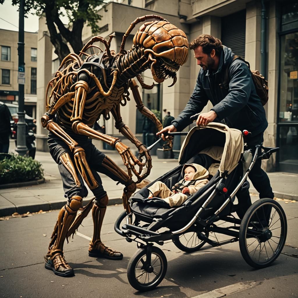 Surreal Facehugger Chestburster Cinematic Film Still