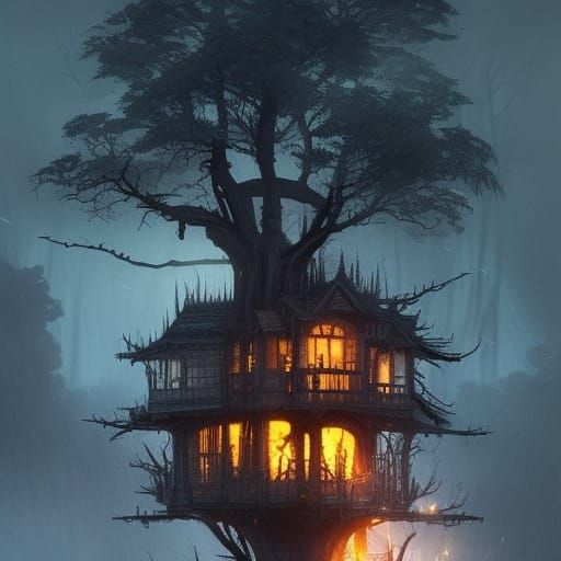 Spooky treehouse 👻