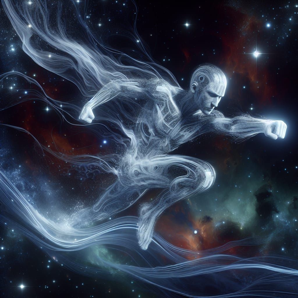 Ethereal Anime Hero Unleashing Power