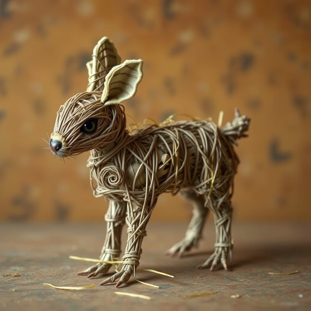 Delicate Animal Sculpture in Miyazaki Style