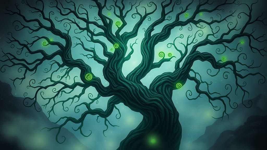 Ethereal Celtic Forest Scene in Dreamlike Whimsy