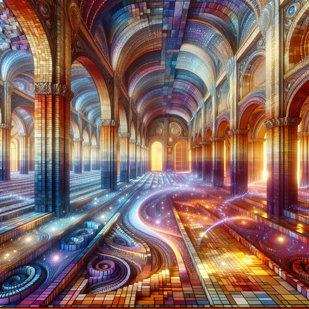 Opalescent Nexus in Golden Harmony