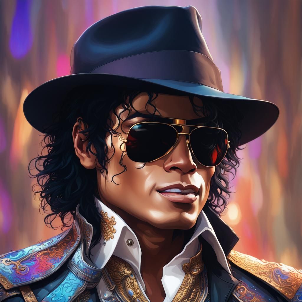 Michael Jackson Writing: Realistic Portrait in 8k