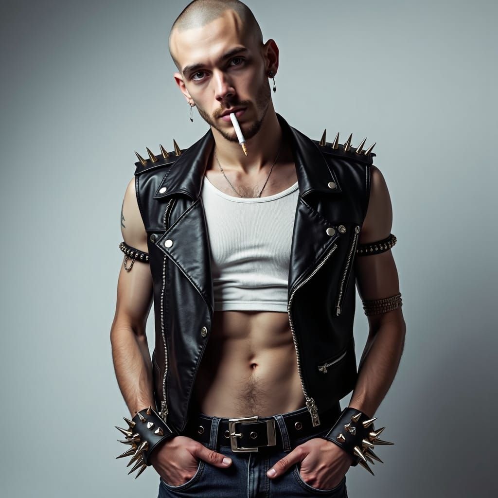 Confident Dutch Man with Punk Aesthetic