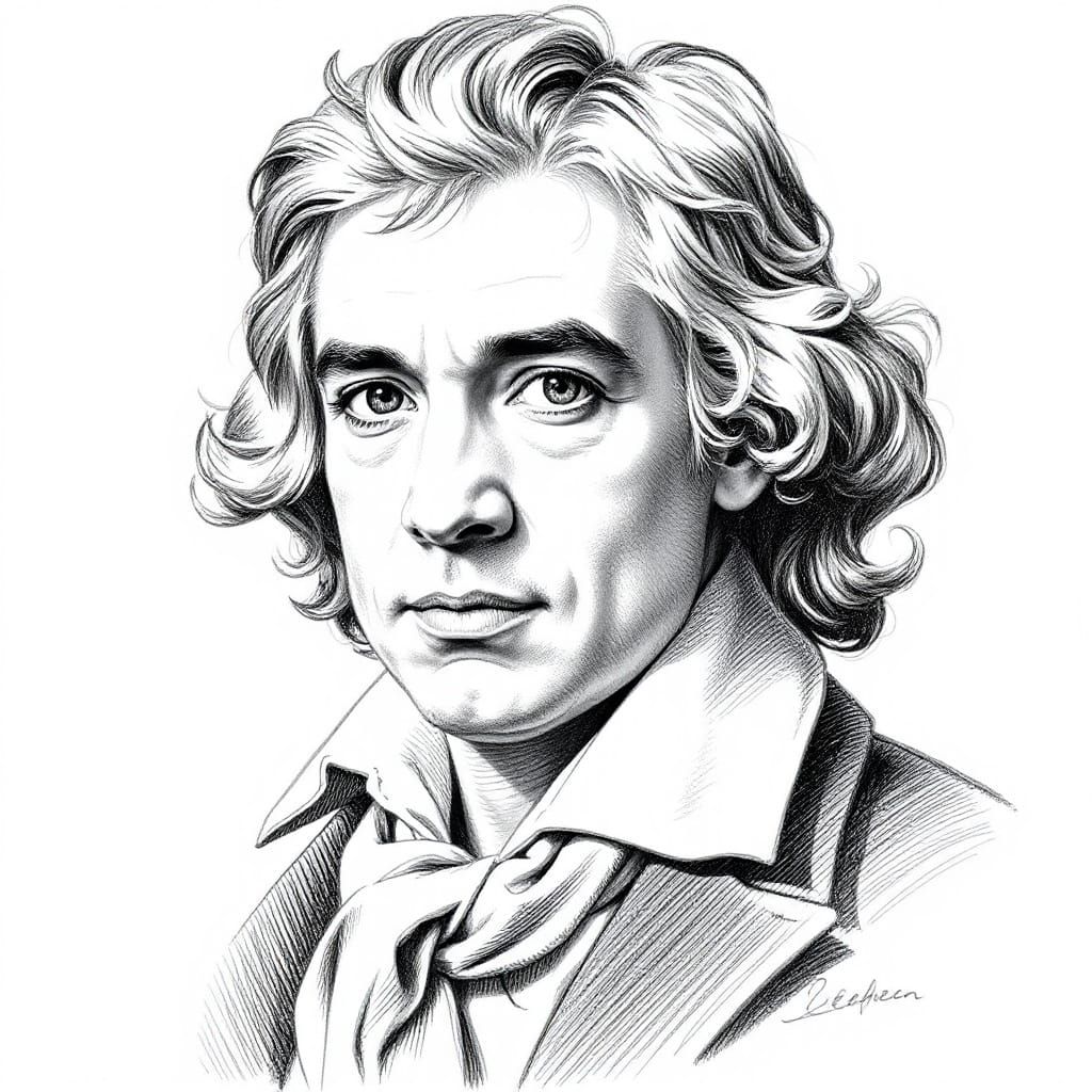Beethoven Pencil Portrait