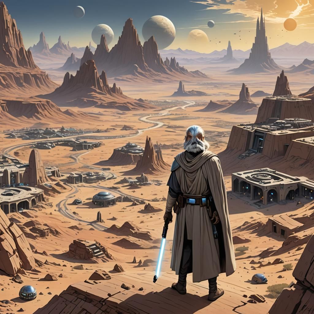 Jedi in Thorgal Comic Strip Environment