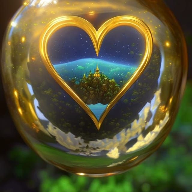 Fantasy Castle in Glass Jar Digital Art