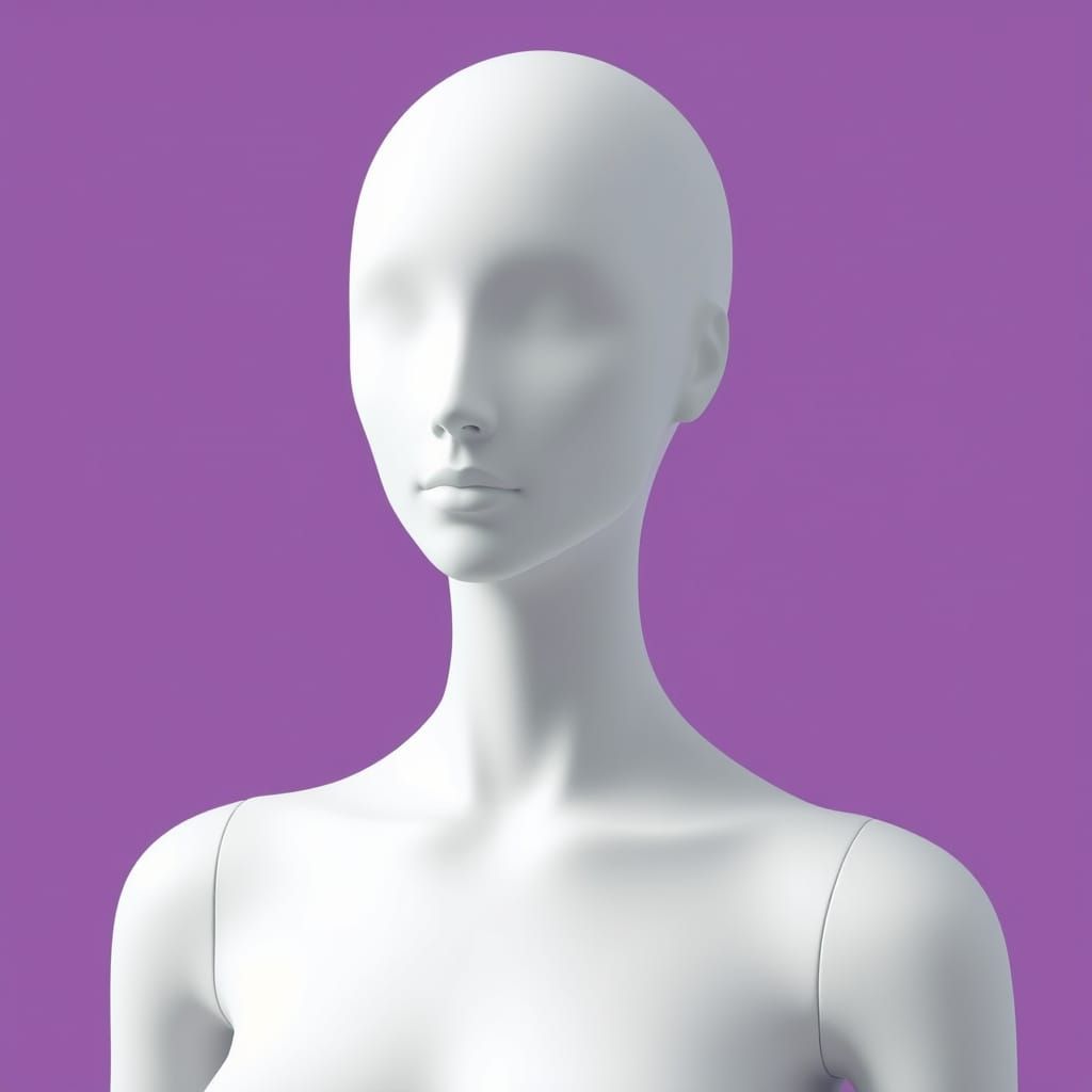 Androgynous Mannequin in Electric Magenta Studio