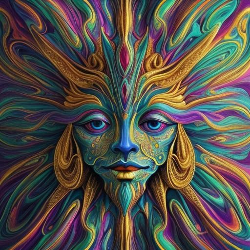 Surreal Portrait Radiating Energy in Dreamscape Style
