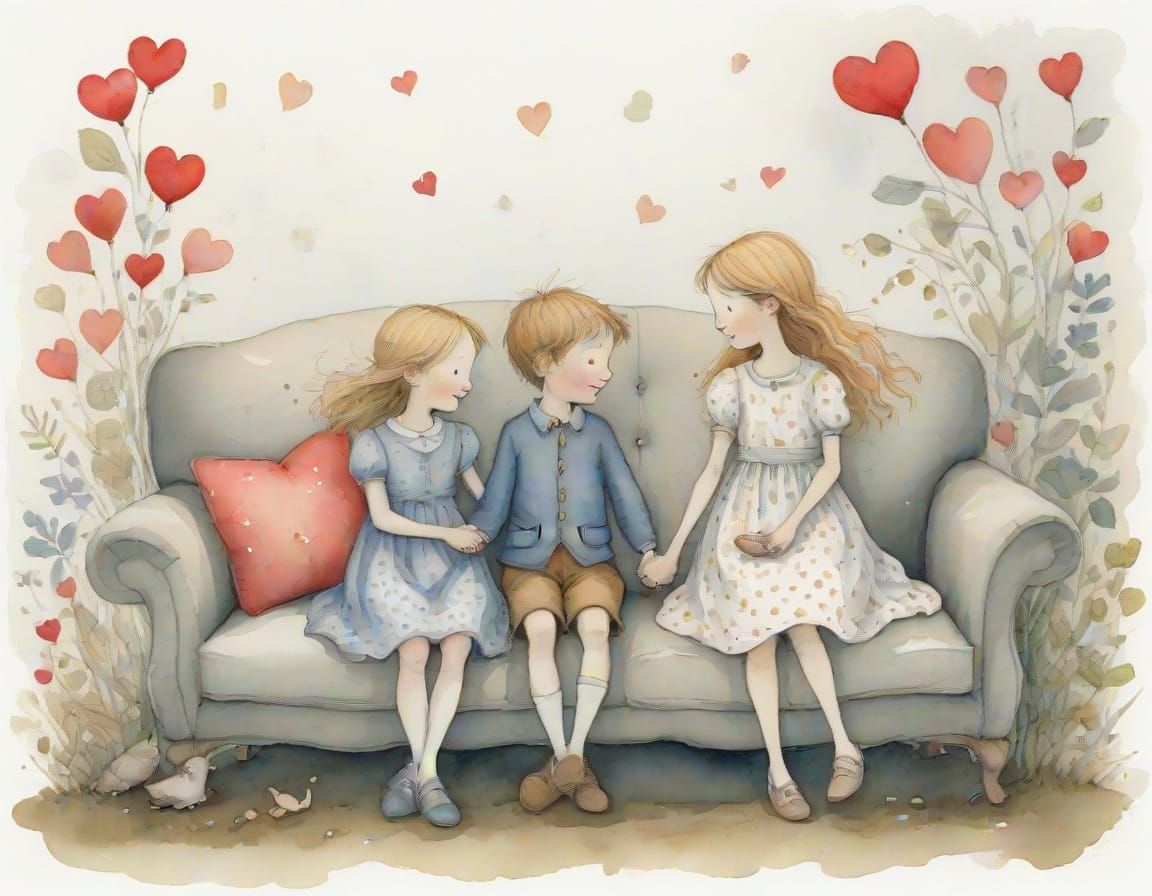 Love in Whimsical Watercolour