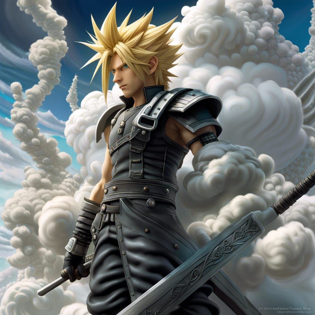 Cloud Sculpture in Bright Fantasy Concept Art