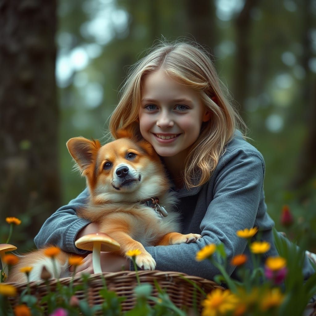 Serene Forest Scene in Cinematic Realism