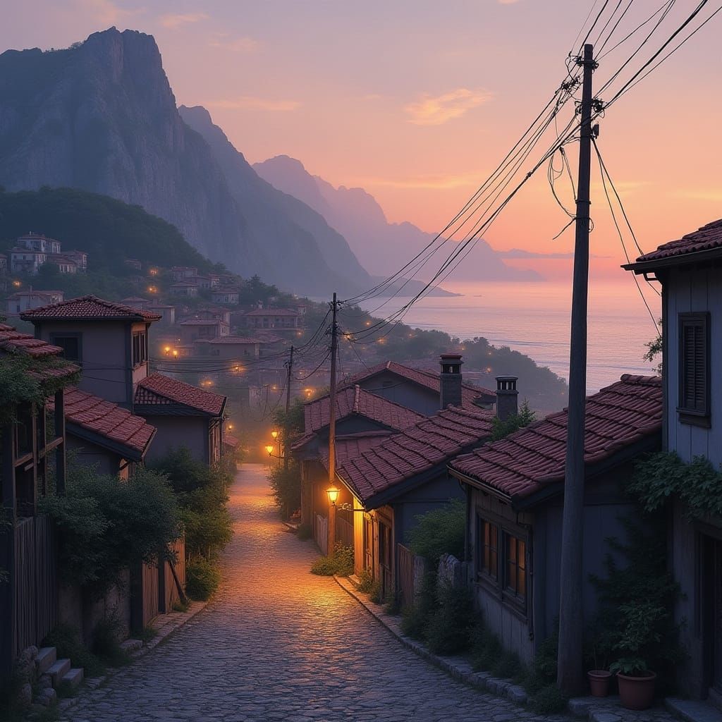 Golden Hour in Seaside Village