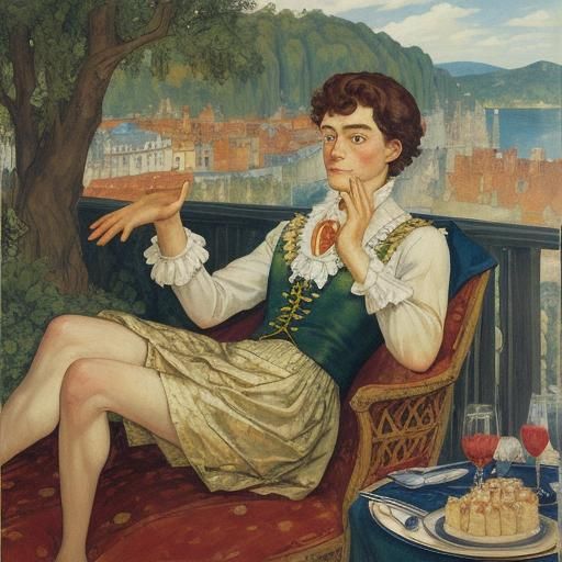 Superhero on Vacation: A Classical Portrait