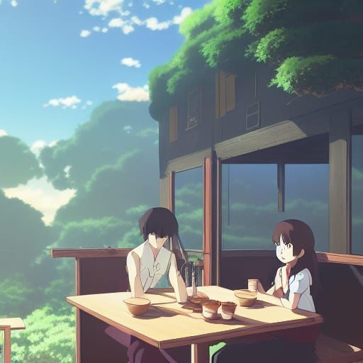Anime Coffee Shop Inspired by Studio Ghibli