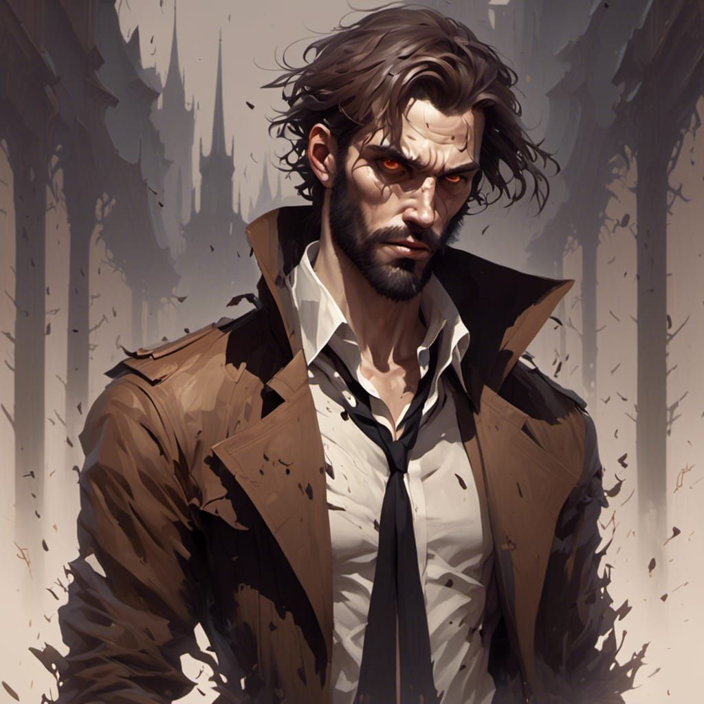 Haunting Portrait of a Lost Man in Fog