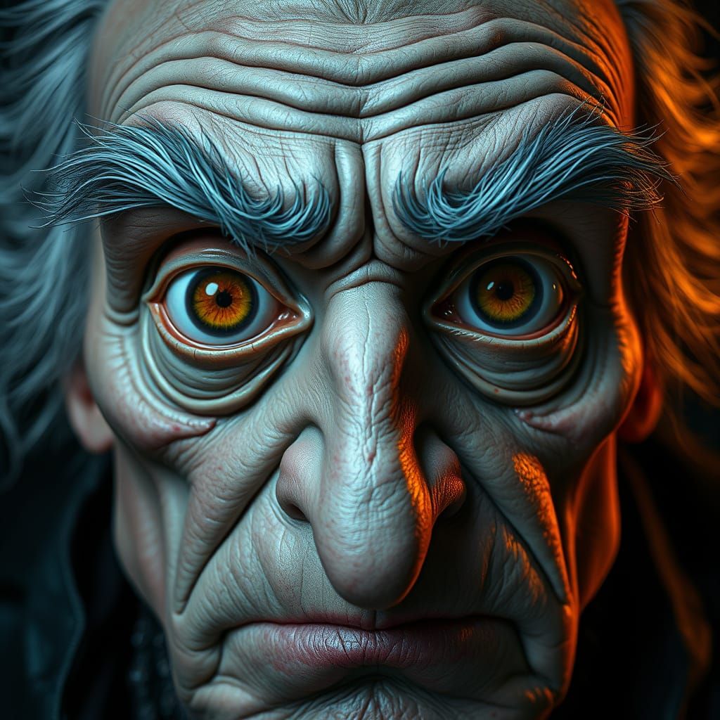 Gothic Whimsy Portrait in High Contrast