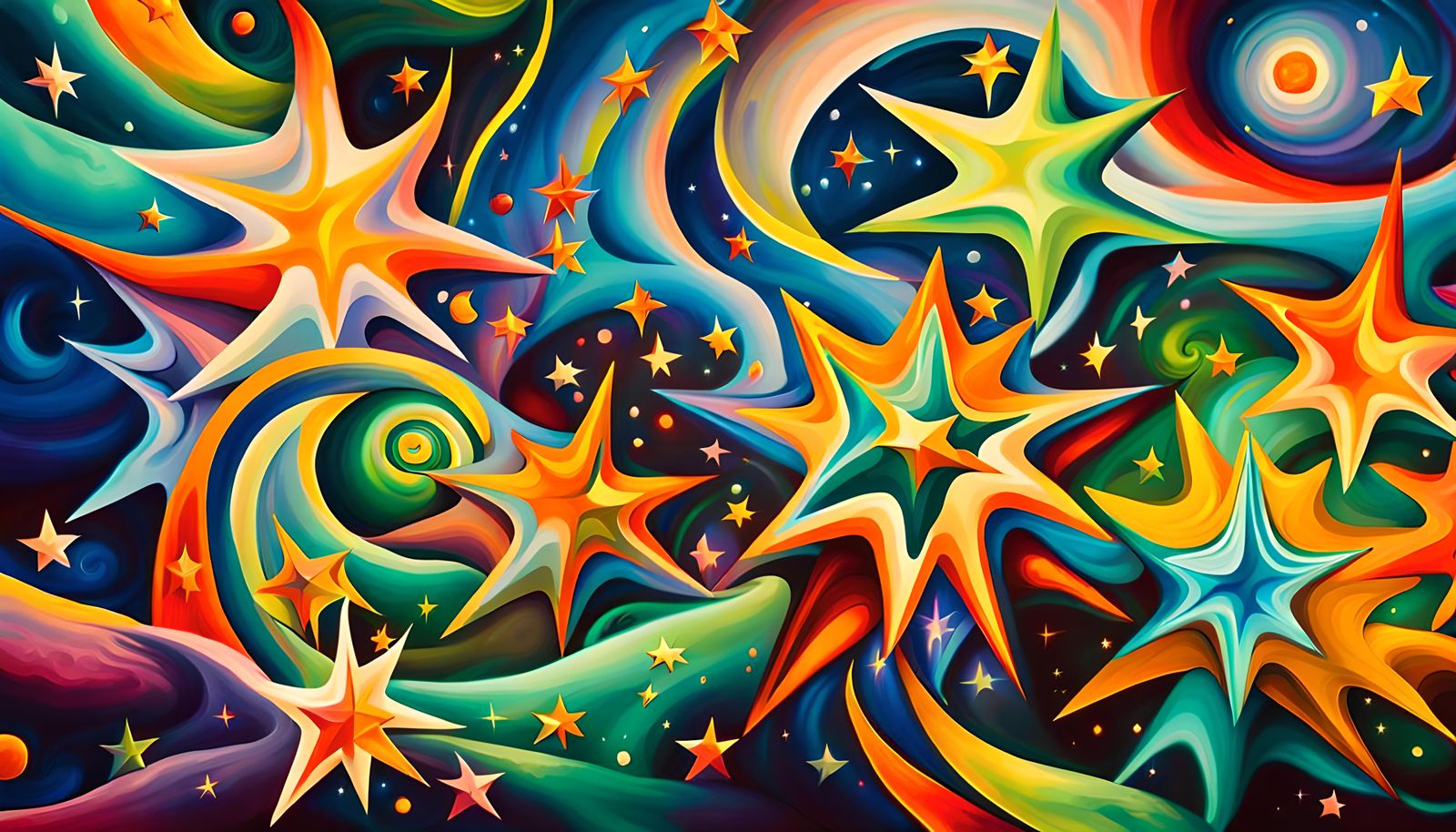 Iridescent Stars in Electromagnetic Plasma: Naive Art