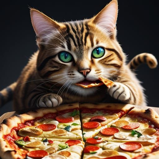 Fantasy Cat Eats Pizza: Concept Art