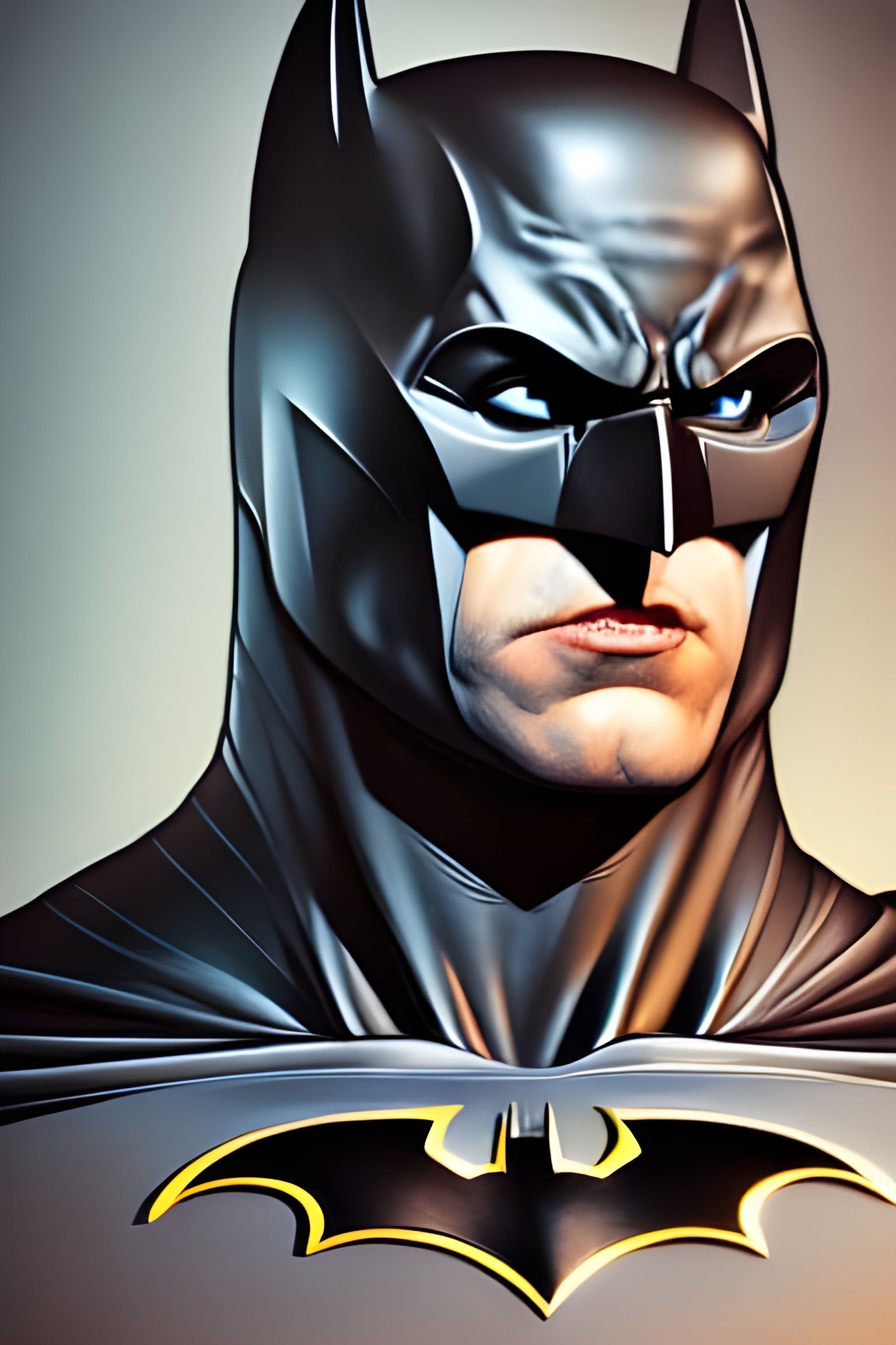 Batman Portrait in Comic Book Art Style