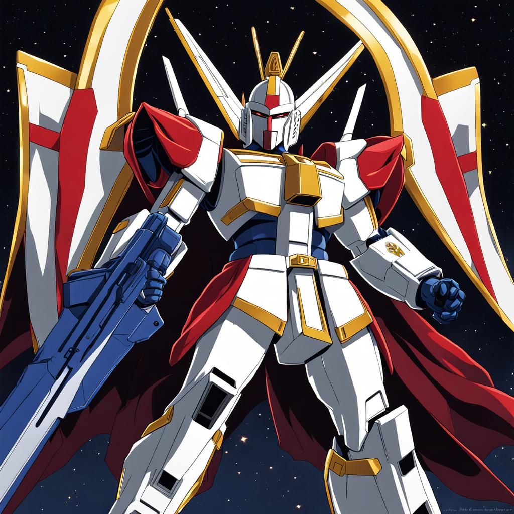 Anime-Style Papal Gundam Digital Art