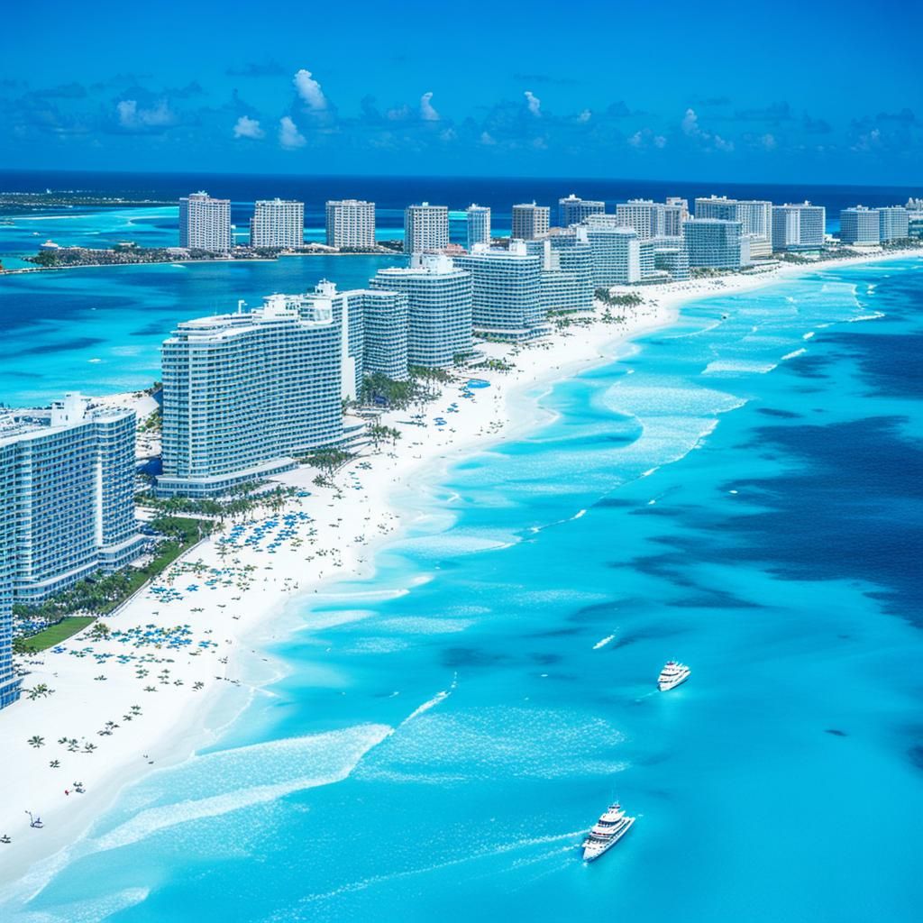 Cancun Mexico Beach Scene