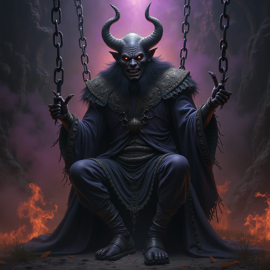 Tortured Soul Bound in Chains: Dark Fantasy Masterpiece