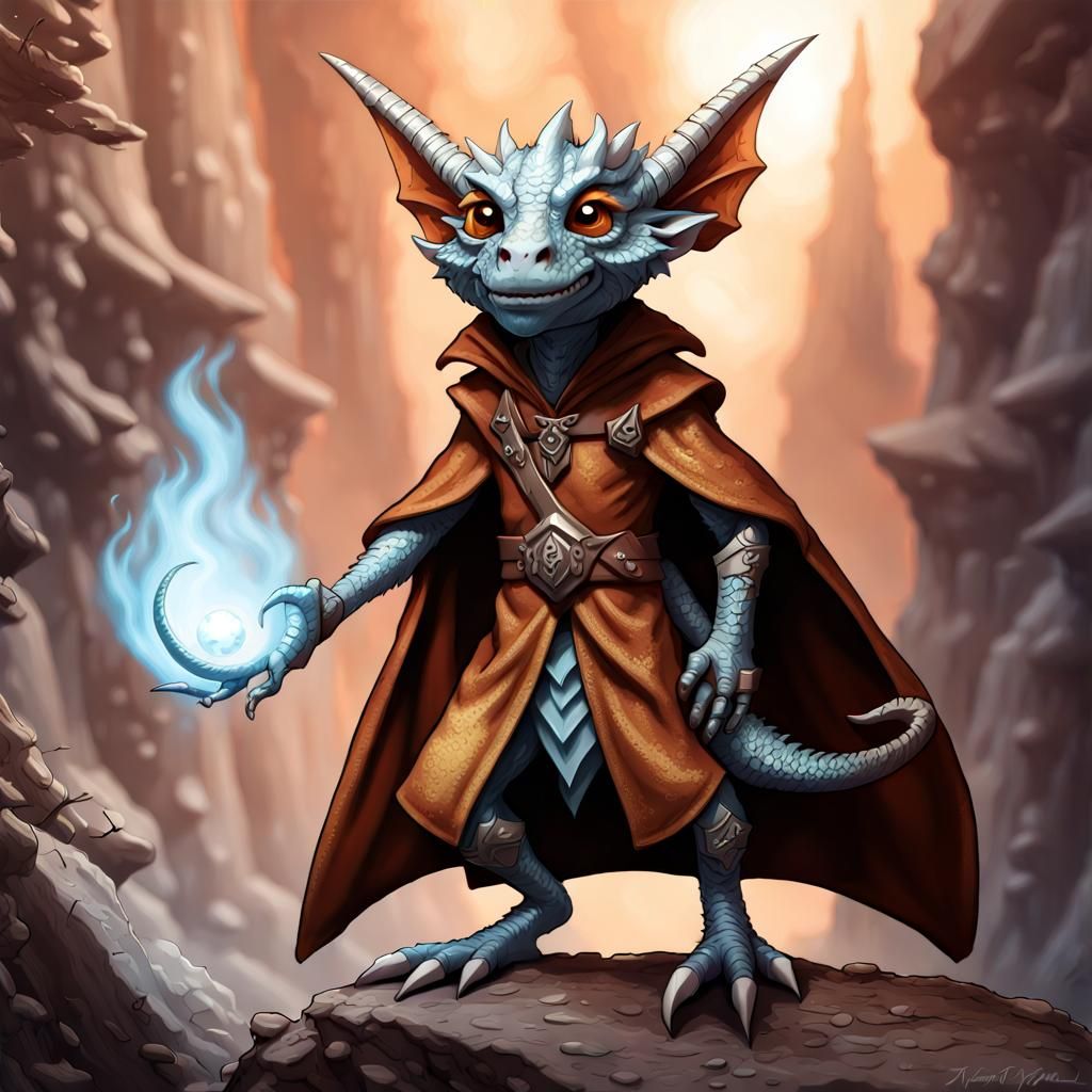 Kobold Wizard Casting Fireball in Dungeons and Dragons
