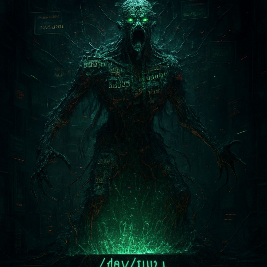 Cyber-Horror Entity from Digital Rift