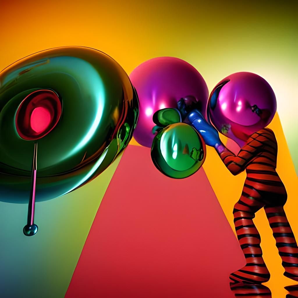 Surreal Abstract Art with Magical Particles and Light