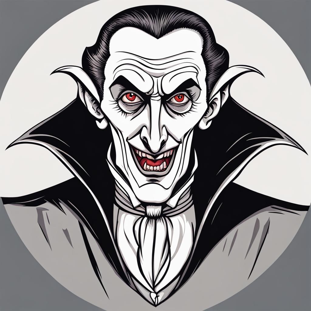 Funny Dracula Caricature