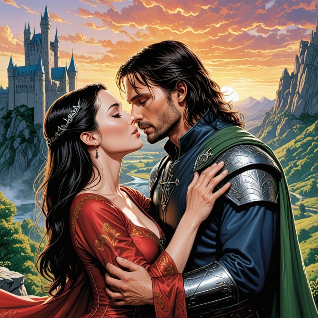 Epic Comic Book Love Scene: Aragorn and Arwen