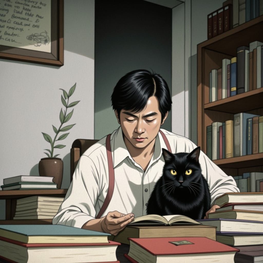 Anime. Tatsuya Nakai as the schoolteacher Kusami surrounded ...