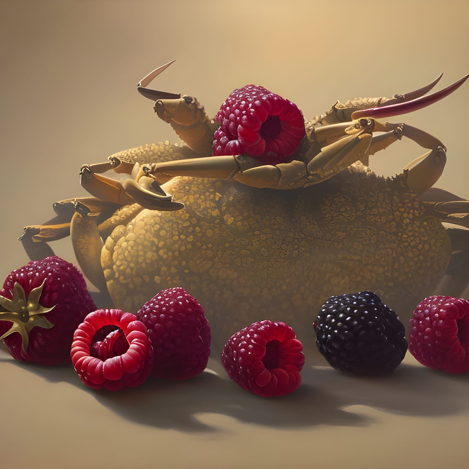 Raspberries, Boysenberries, and a Sinister Crab