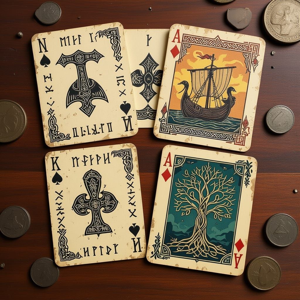 Norse Runes on Playing Cards