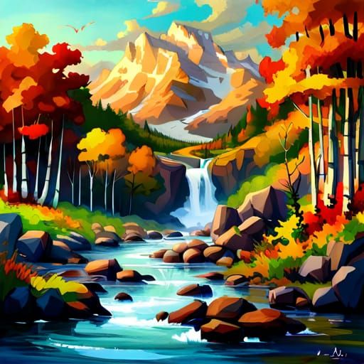 AI Image Based on a Simple Positive Prompt