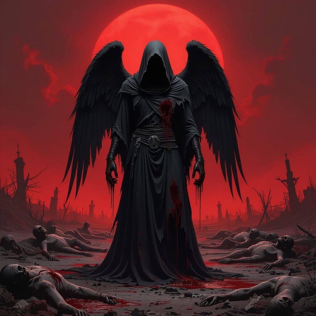 Dark Death Angel on Bloody Battlefield