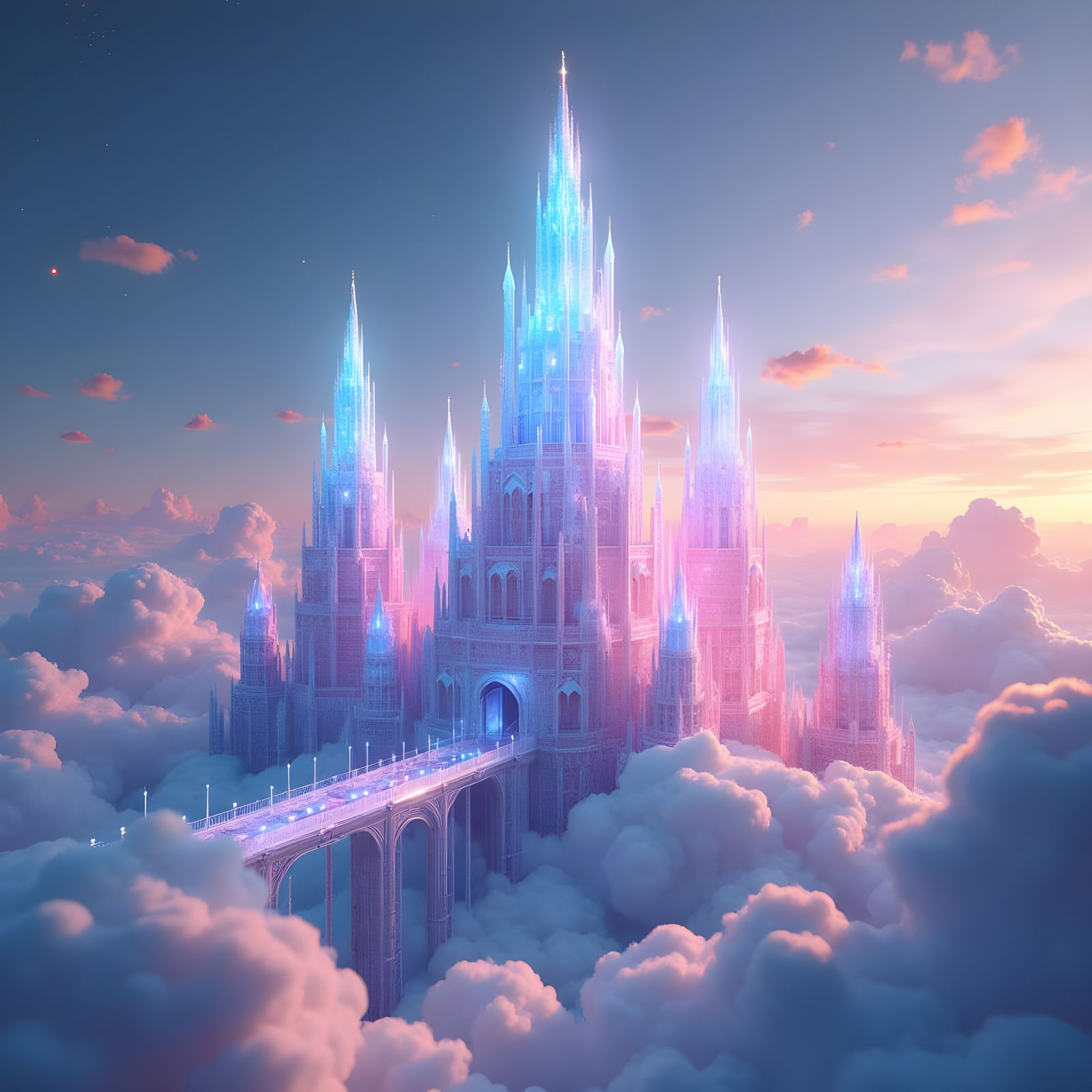 Celestial City of Crystal and Starlight