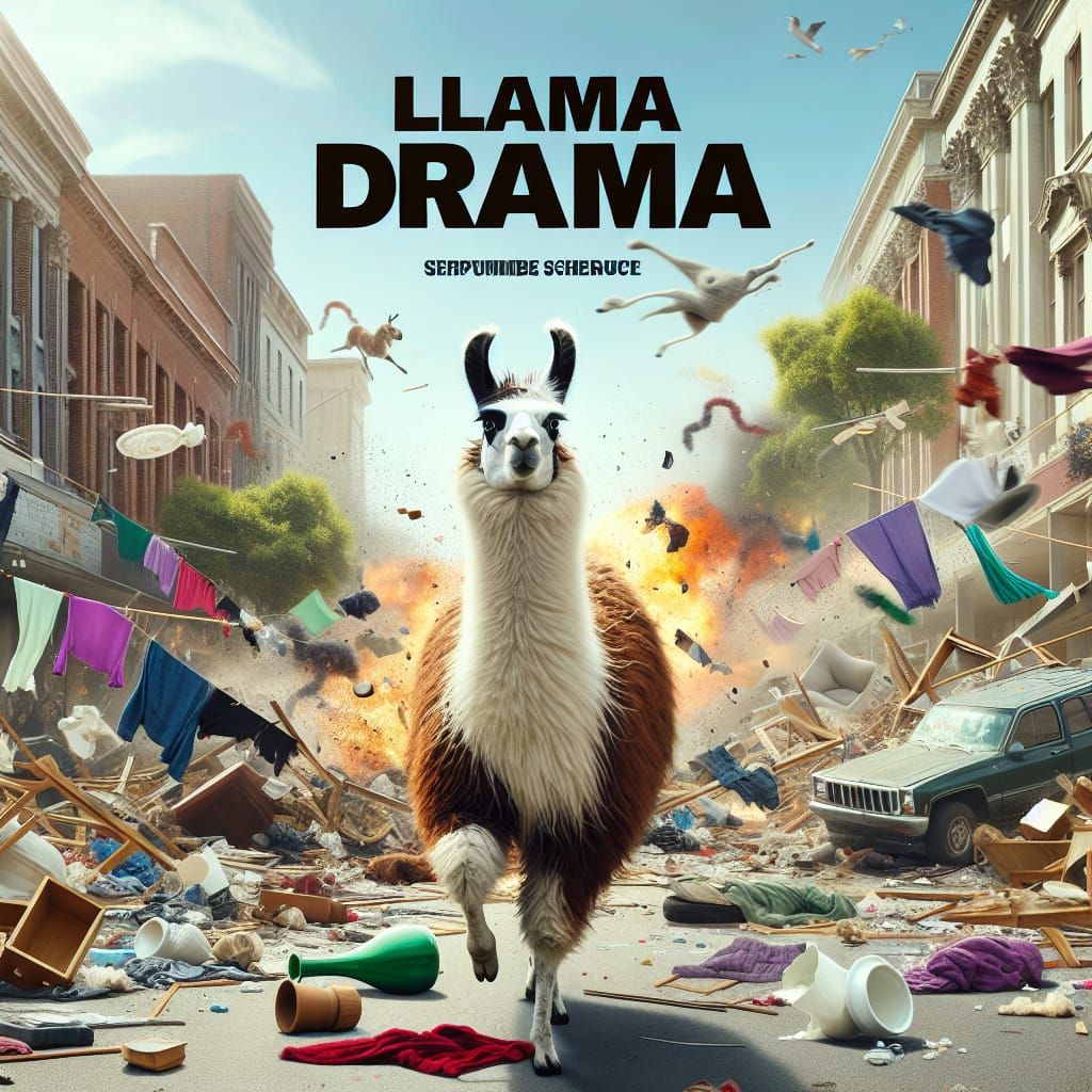 Llama Drama: A Wild Movie Poster