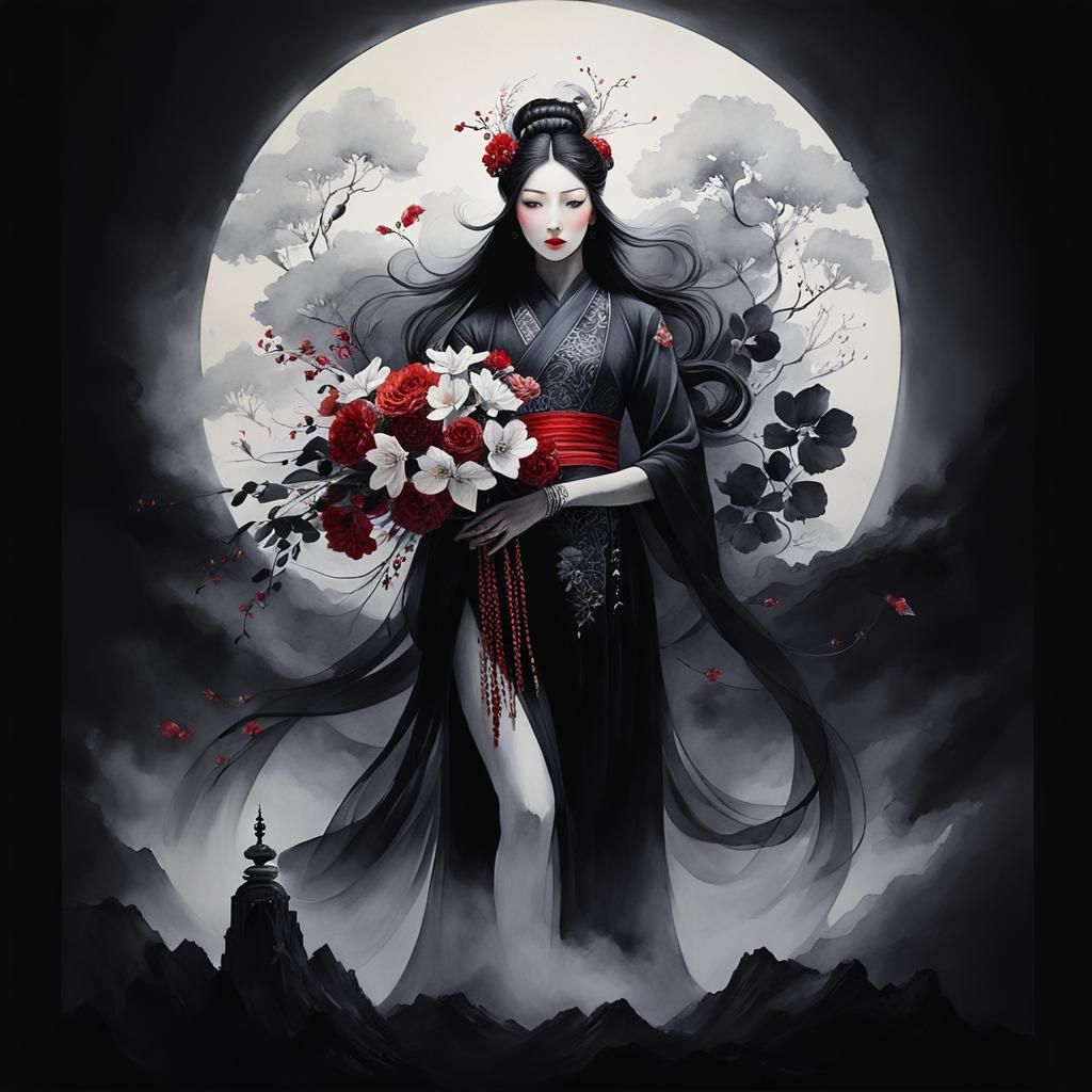 Magical Nighttime Florals in a Gothic Setting