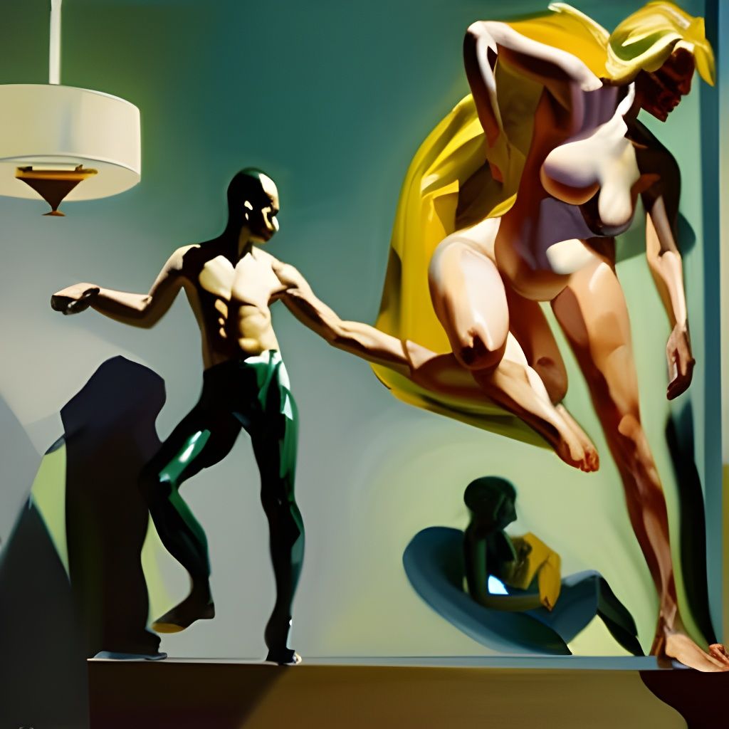 Figurative Painting in Eric Fischl Style