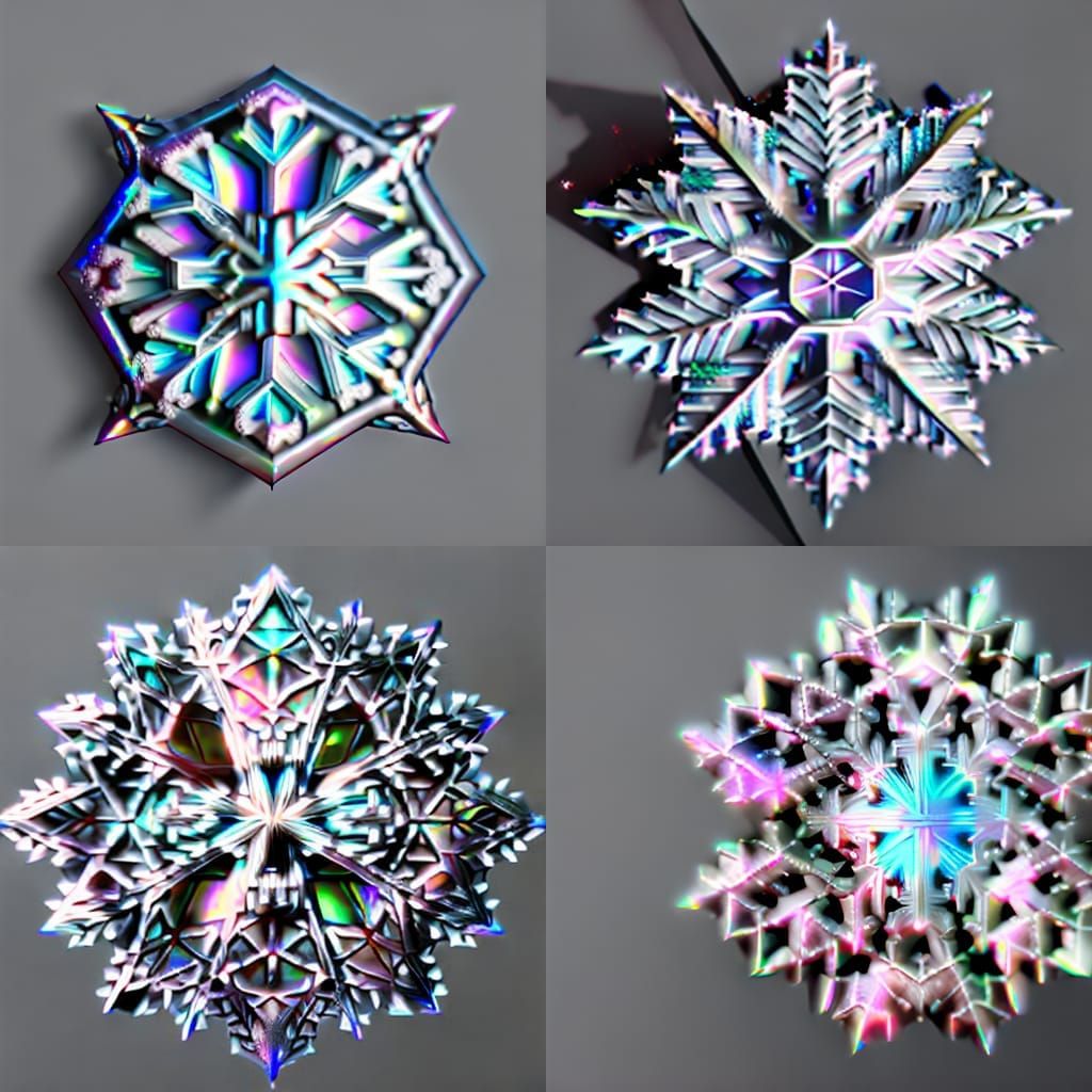 Art Deco Snowflake with Aurora Lighting